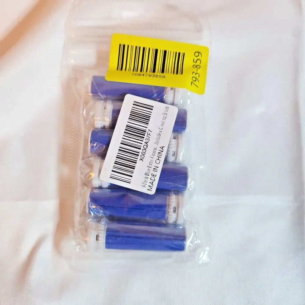 MOVELOVE 6 Pack Blue Extra Coarse Roller Refills Scholl Express Pedi Compatible